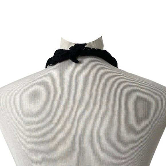 Ransom Girl Crochet Scarf Women's Black Tassel Neck Fashion Size XL - Picture 3 of 6